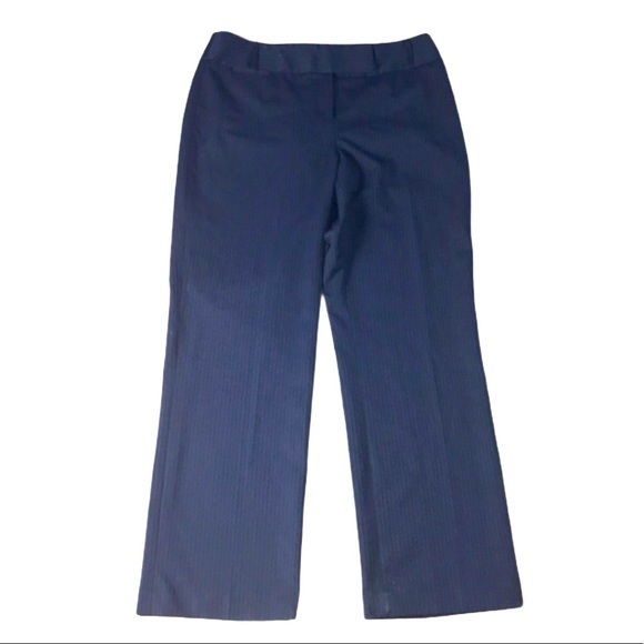 Rafaella Pants - Rafaella 12P black pinstripe higher rise wide waistband wide leg‎ classic pants